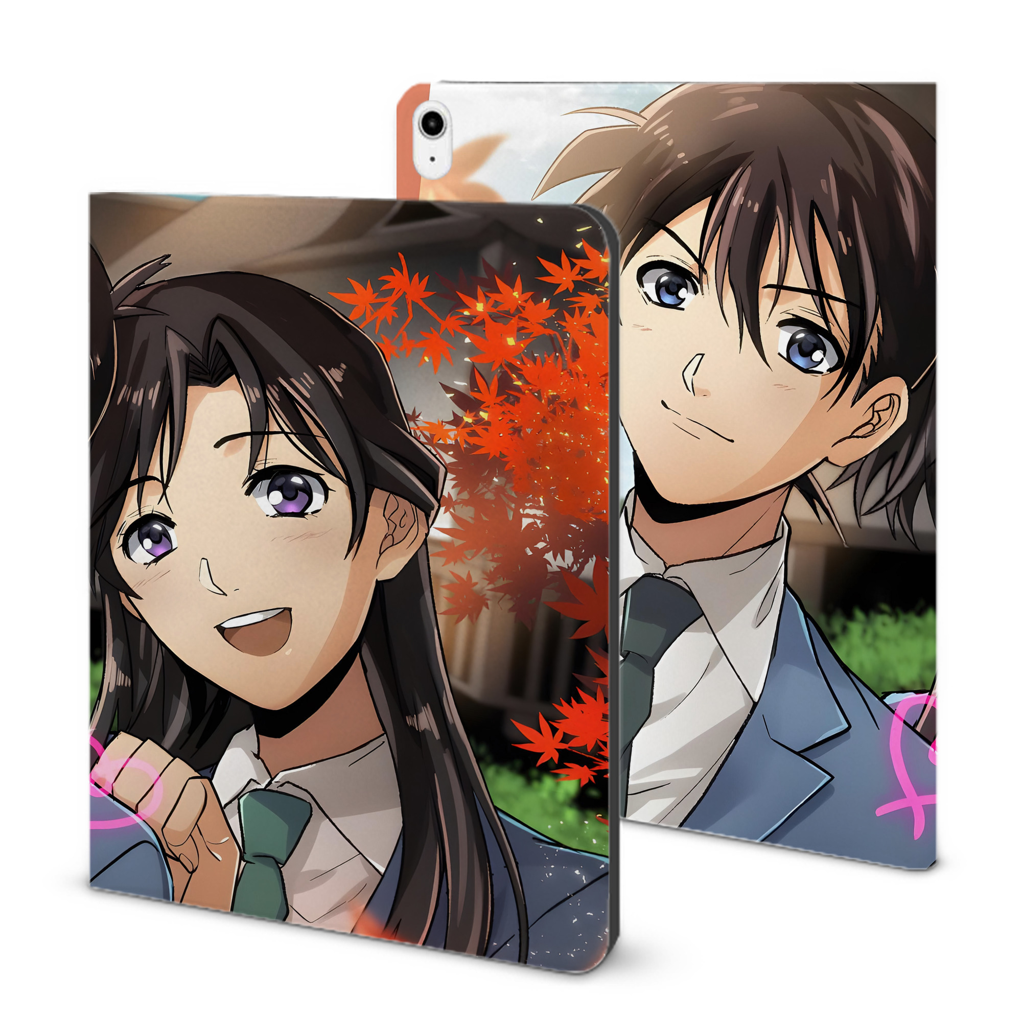 （画像用） 名探偵コナン Detective Conan IPadケース ペンホルダー付き ブックスタイルデザイン